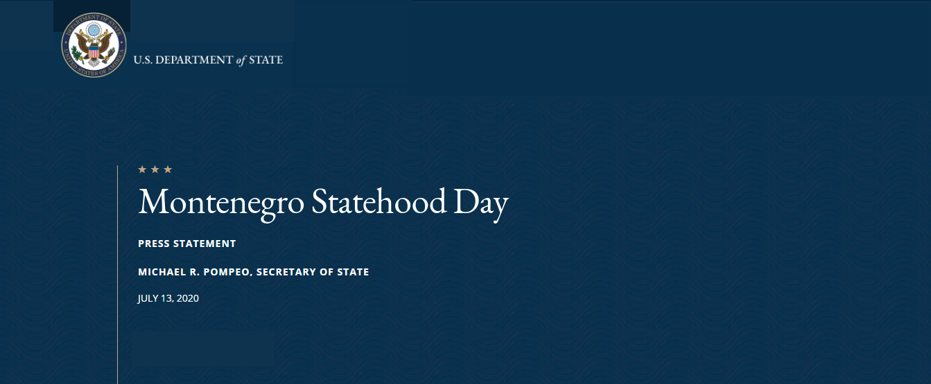 Montenegro State Day - United States Department of State