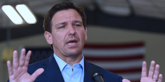 The DeSantis group has responded to a proclamation by students that media characters register political opinions with the state