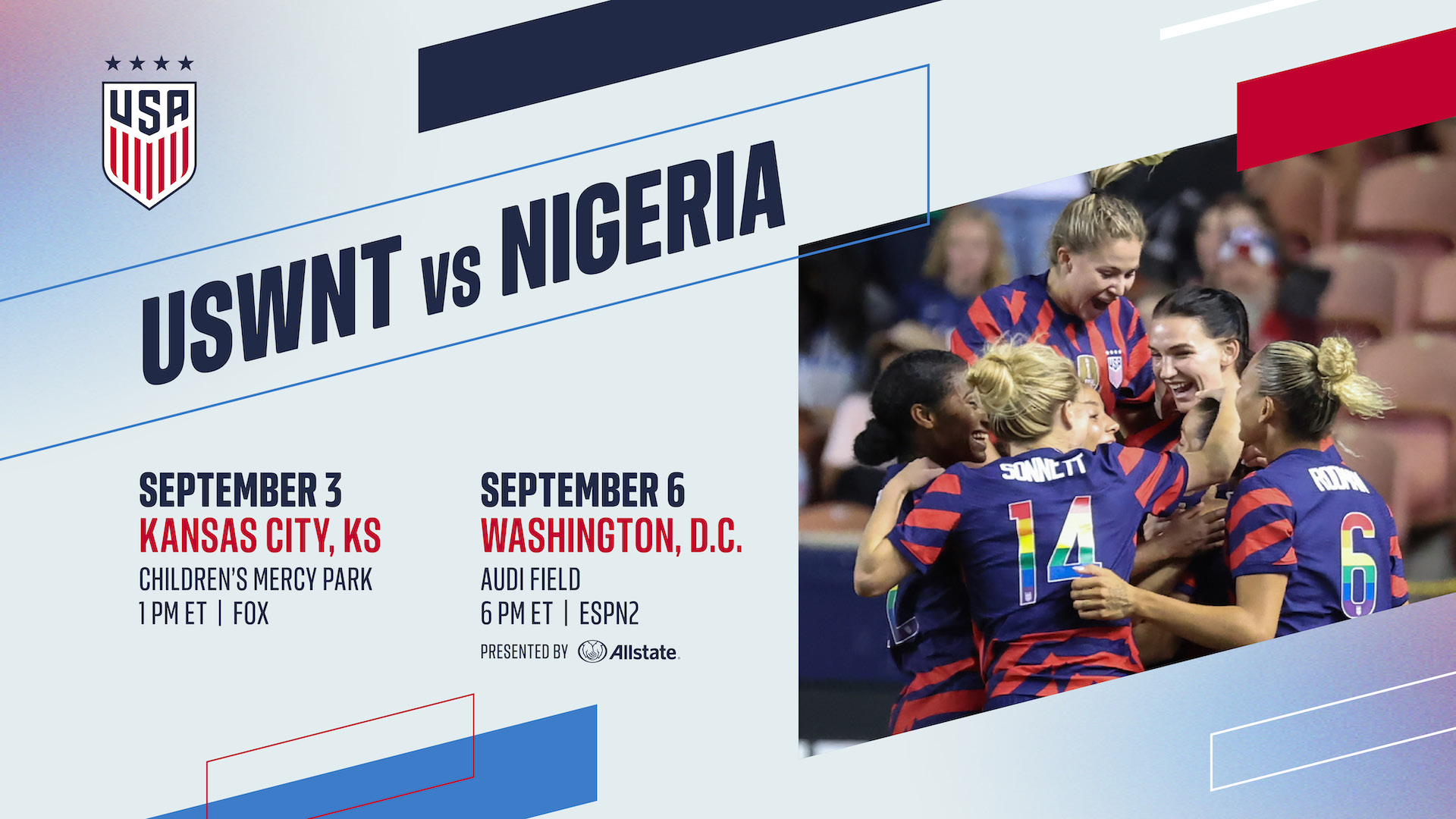 US Women's National Team To Play September Friendly Against Nigeria In Kansas City, Kansas And Washington, DC