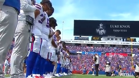 Bills hold minute's silence for Luke, Dawson Knox's brother