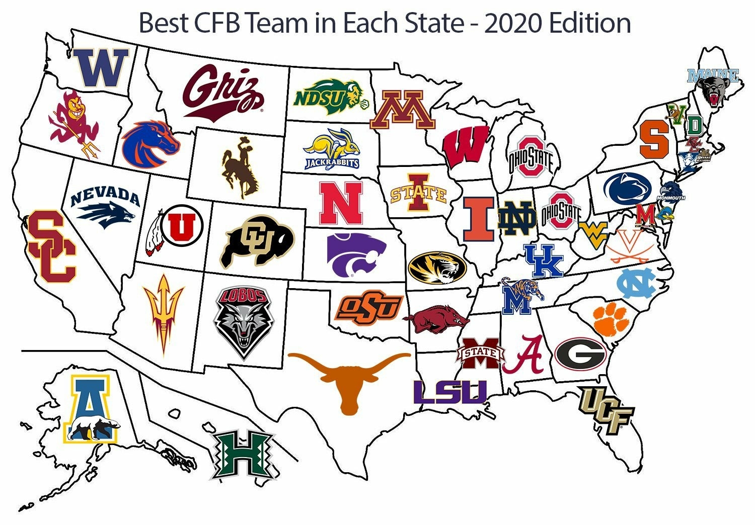 Pick the best college football team in each state entering the 2022 season
