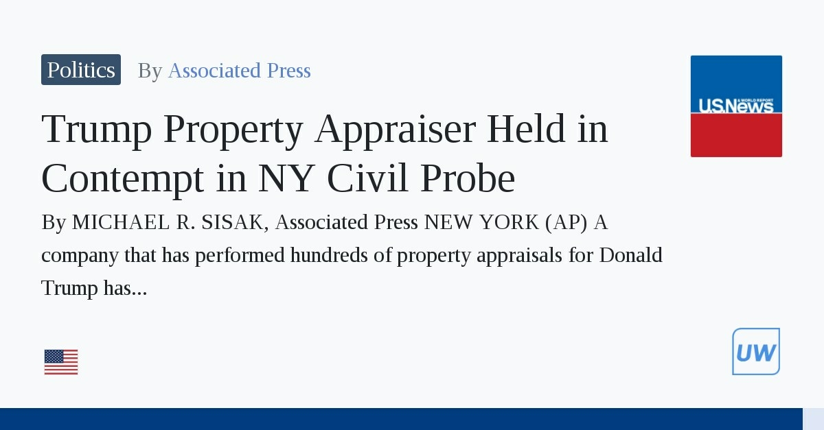 Trump real estate appraiser submits documents in New York civil investigation