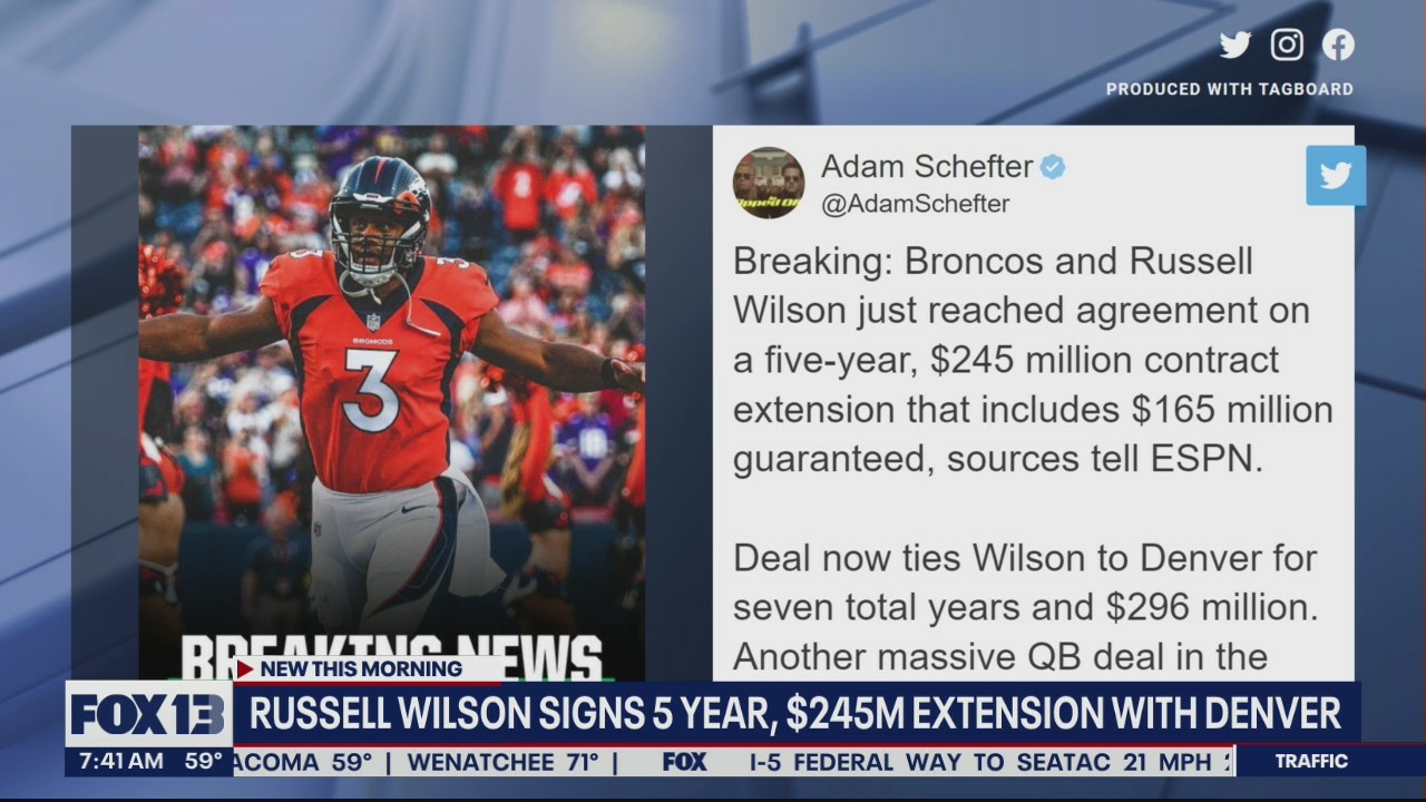 Russell Wilson contract extension: Broncos QB gets new $245m deal ahead of first season in Denver